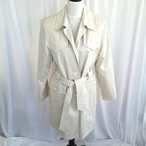 Fitz-Wright Women's Creme Trench Coat Size Medium